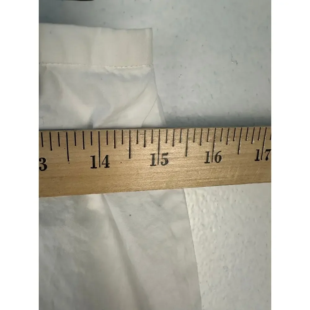 Talbots Women's white A-line skirt pleated eyelet embroidery cotton Size 6 - Picture 4 of 6
